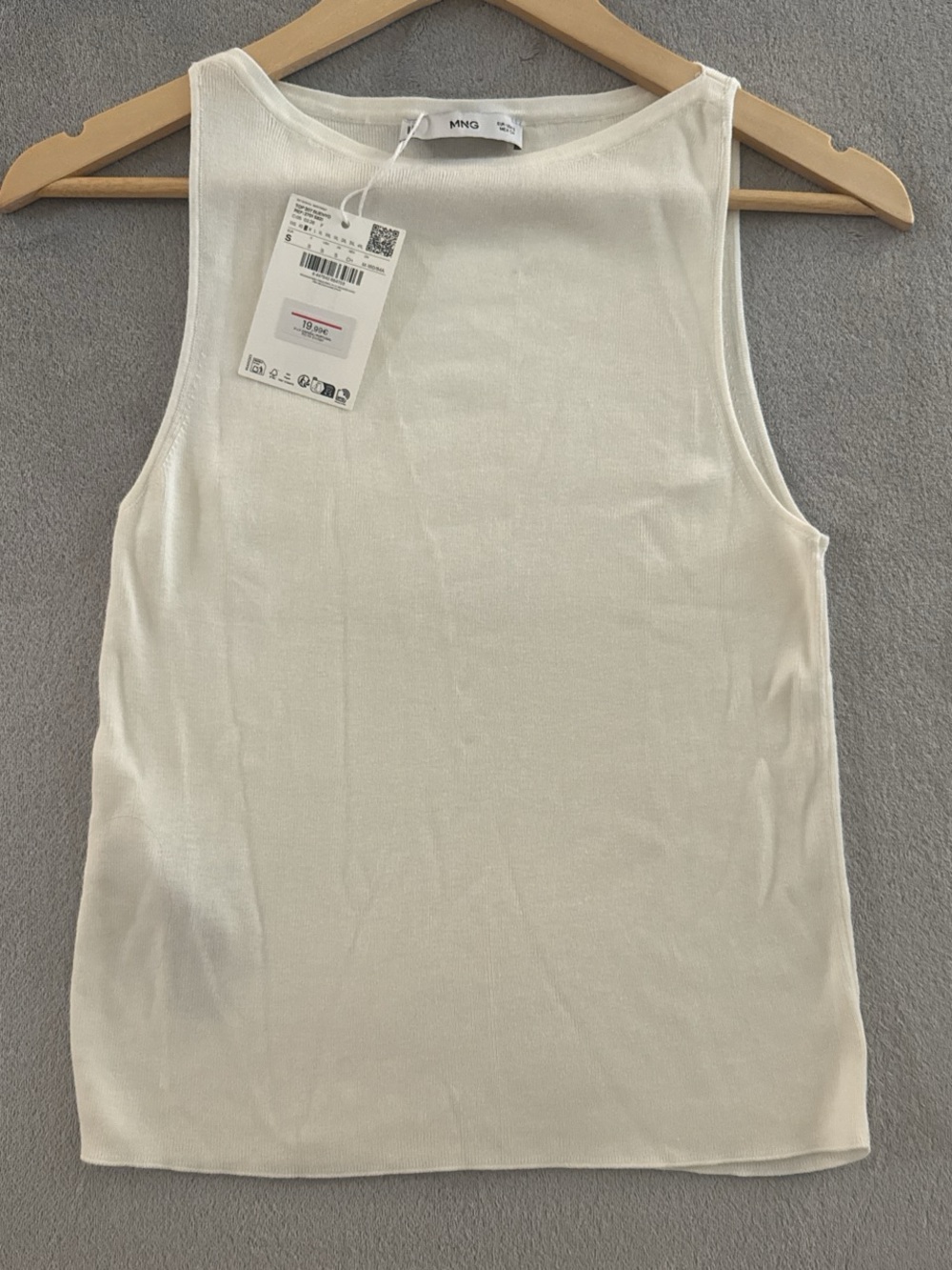 Mango Cream Sleeveless Knit Tank